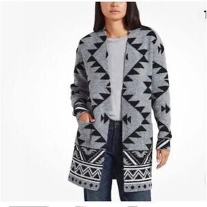 Frye WOMENS Southwestern Jacquard Sweater Sz‎ S Pockets